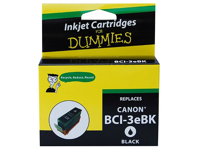 Ink For Dummies DC BCI3eBK Ink Cartridge for Canon Black