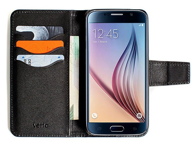 Vetta Leather Folio for Samsung Galaxy S6 Black