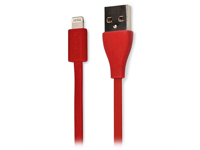 Logiix LGX 10864 1.5m 4.1 Flat Flex Jolt USB to Lightning Cable Red