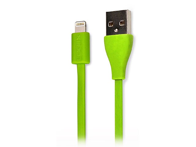 Logiix LGX 10863 1.5m 4.1 Flat Flex Jolt USB to Lightning Cable Lime