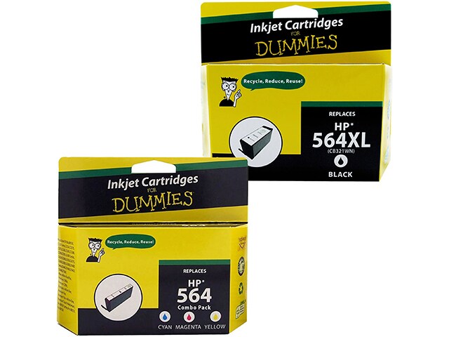 Ink For Dummies DH 564XLBK CL VAL Ink Cartridges for HP Multi Colour 2 Pack