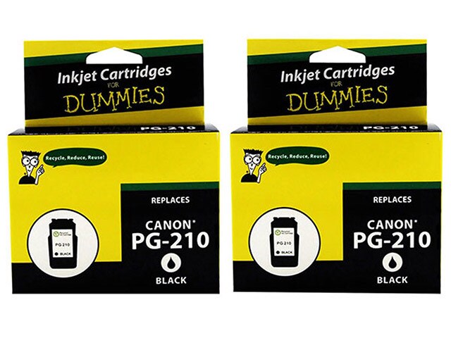 Ink For Dummies DC PG210 2PK Compatible Ink Cartridges for Canon Black 2 Pack