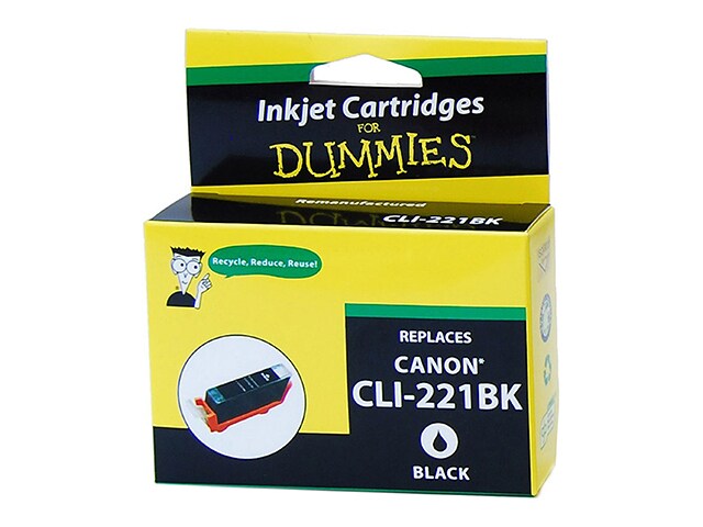Ink For Dummies DC CLI221BK Remanufactured Ink Cartridge for Canon Black