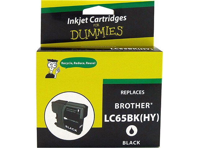 Ink For Dummies DB LC65BK Remanufactured Ink Cartridge for Brother Black