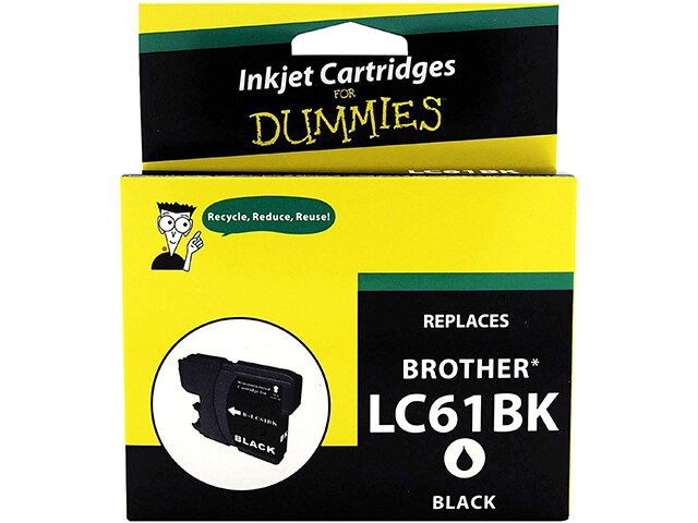 Ink For Dummies DB LC61BK Remanufactured Ink Cartridge for Brother Black