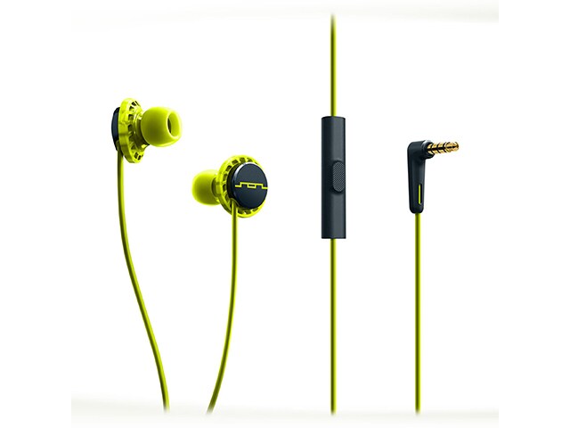 Sol Republic Relays Sport SB In Ear Headphones with One Button Lemon Lime