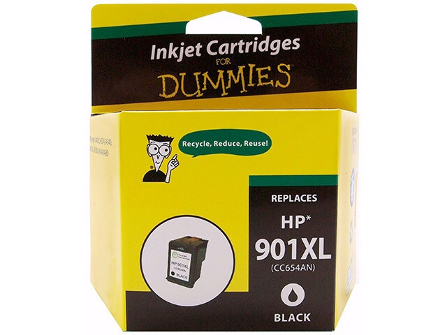 Ink For Dummies DH 901XLBK Remanufactured Ink Cartridge for HP Black