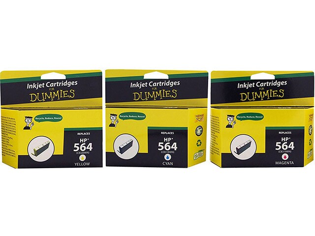 Ink For Dummies DH 564 3PK Remanufactured Ink Cartridges for HP Multi Colour 3 Pack