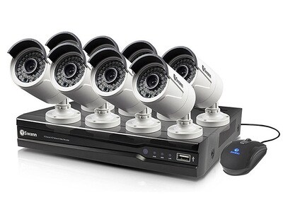 Swann NVK-873008 Indoor/Outdoor Night 8-Channel Security System with 2TB and 8 Weatherproof Cameras
