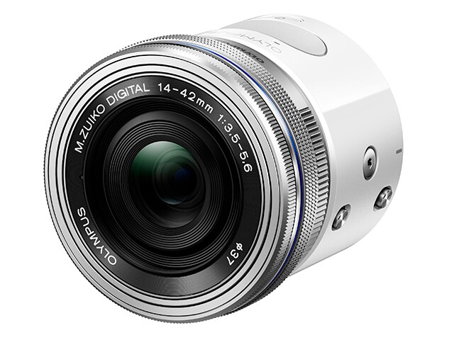 Olympus Air A01 16MP Mirrorless SLR Camera with M.Zuiko 14 42 mm f 3.5 5.6 EZ White