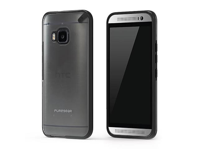 PureGear Slim Shell Protective Case for HTC One M9 Clear Black