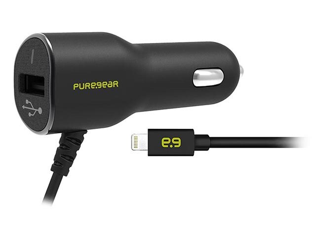 PureGear 60545PG 2A Lightning USB Car Charger Black