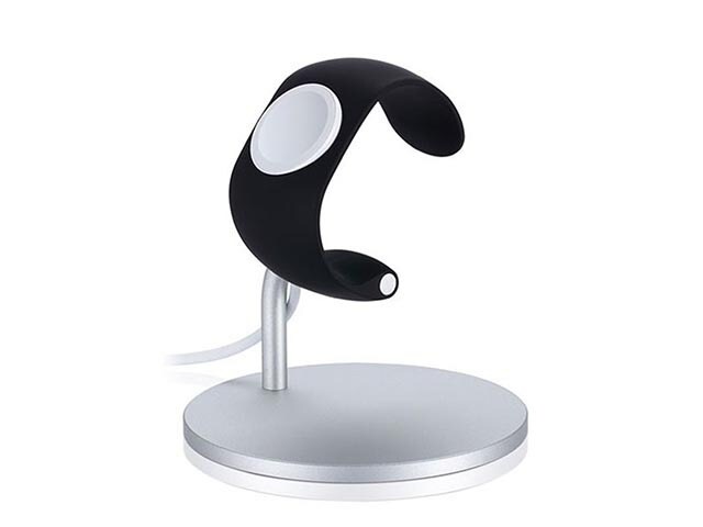Just Mobile LoungeDock Charging Stand for Apple Watch Silver