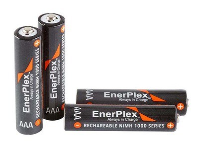 EnerPlex Rechargeable NiMH AAA Batteries