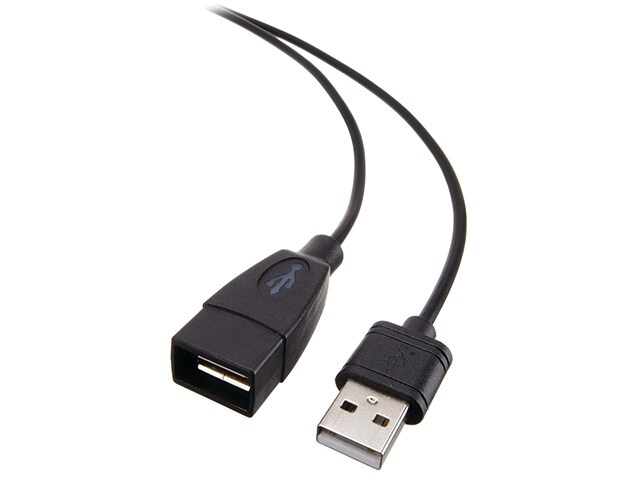 Nexxtech 1.8m 6â€™ Glow USB 2.0 to Female USB Extension Cable Black