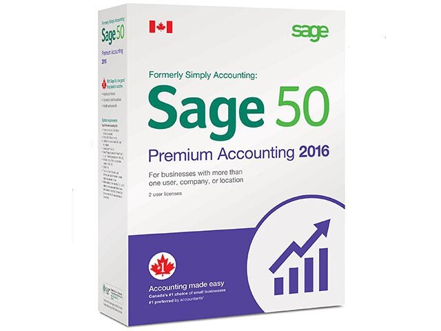 Sage 50 Premium Accounting Business Software 2016 2 User