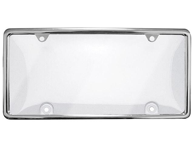 GO ON License Plate Cover Chrome Frame Clear Shield
