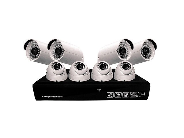 Speedex RL 4048H AHD 500G All In One 8 Channel Security System with 500GB DVR and 8 Cameras