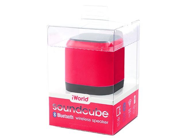 iWorld SoundCube BluetoothÂ® Portable Speaker Red