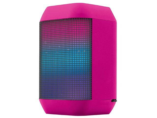 iWorld Techno BluetoothÂ® Light Up Speaker Pink