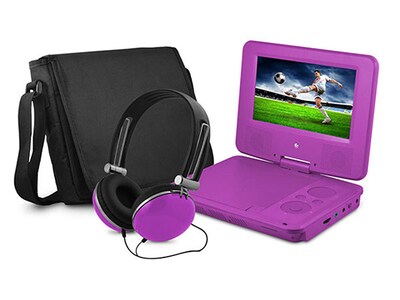 Ematic EPD707PR 7” Portable DVD Player - Purple