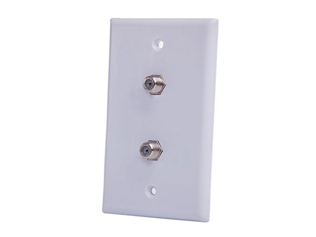 Digiwave DGACAJ62 Dual F Connector Wall Plate for 75 Ohm Coax