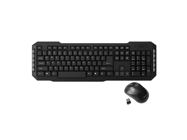 Borne Wireless Multimedia Keyboard and Mouse Combo Black