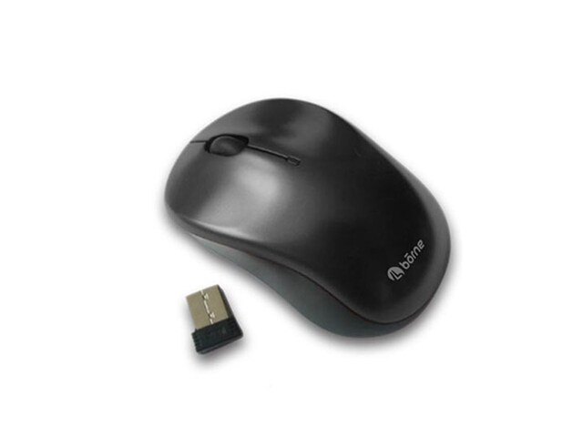 Borne 2.4 GHz Wireless Optical Mouse Black