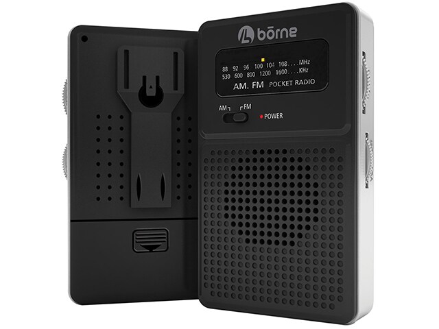 Borne Portable AM FM Radio Black