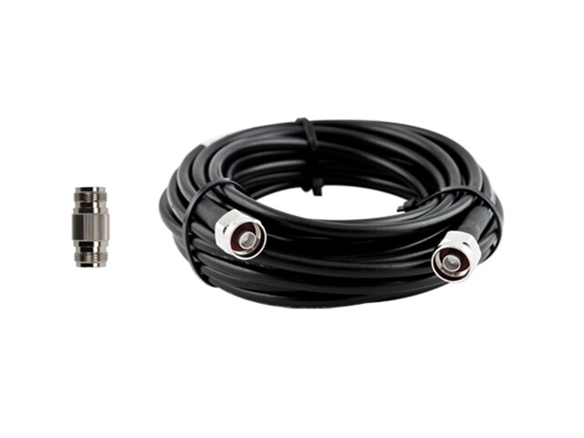 UnidenÂ® 23m 75â€™ Outdoor Ultra Low Loss Cable Extension Bundle Black