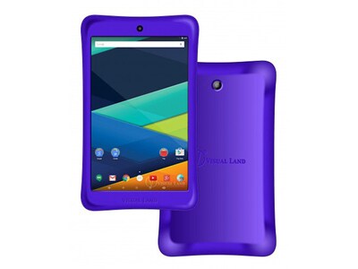 Visual Land Prestige Elite 8QL 8” Tablet with 1GHz Intel® Processor, 16GB Storage & Android 5.0 with Bumper - Purple