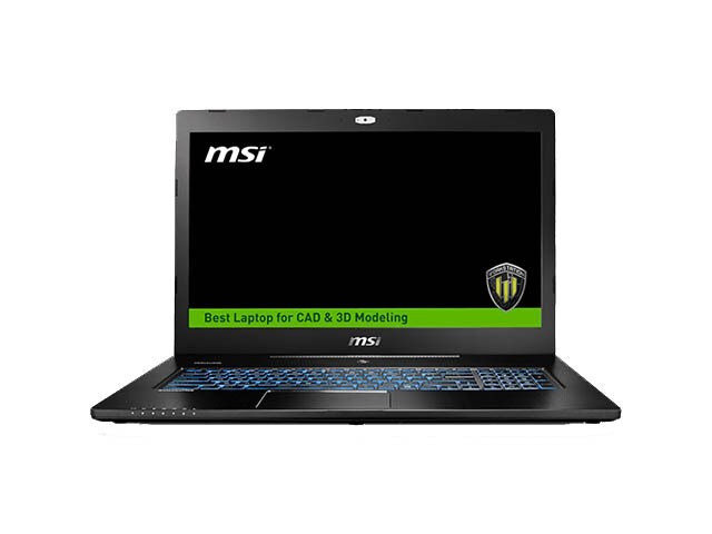 MSI WS72 6QJ 057CA 17.3 quot; Gaming Laptop with IntelÂ® Xeon E3 1505M 1TB HDD 256GB SSD 32GB RAM Windows 10 Professional