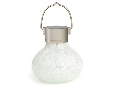 Allsop GLOW Solar Glass Tea Lantern - White