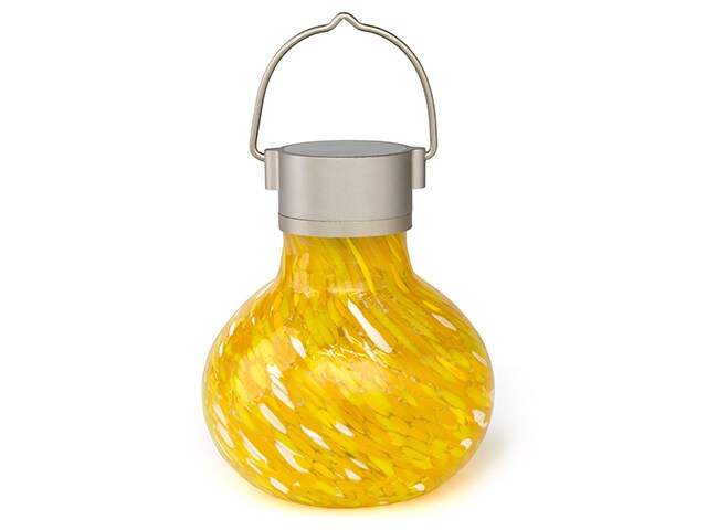 Allsop GLOW Solar Glass Tea Lantern Saffron