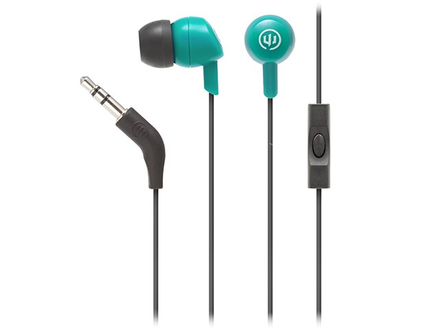 Wicked Audio BRAWL Earbuds with In Line Microphone Real Teal