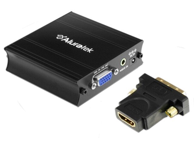 Aluratek VGA to HDMI 1080p Adapter with Audio