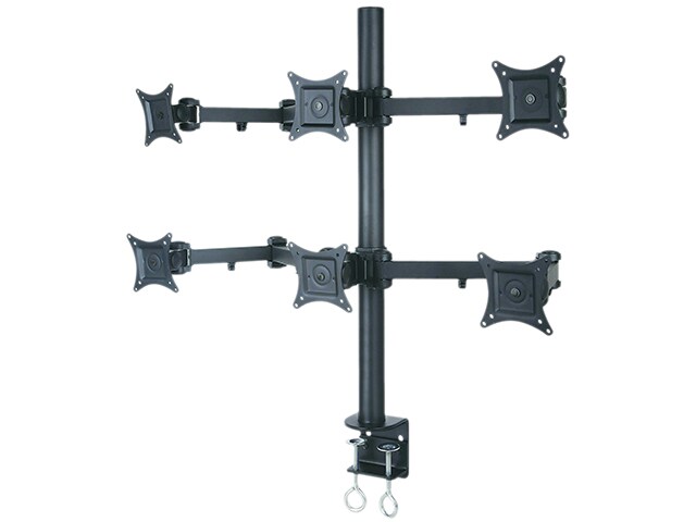 TygerClaw LCD6016BLK 6 Arm Desk Mount for 13 quot; to 24 quot; Monitors