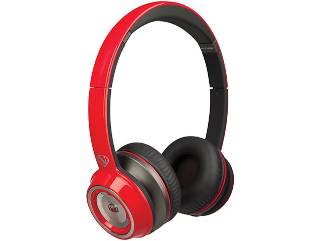 Monster NTune On Ear Headphones Solid Red