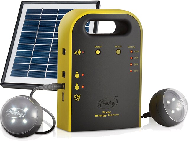Freeplay 2600 mAh Solar Powered Energy Hub with LED Bulbs