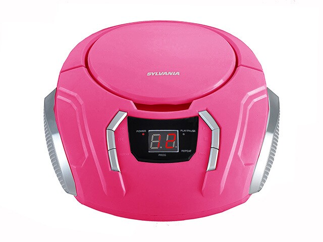 Sylvania SRCD261 PNK Portable CD Player Pink
