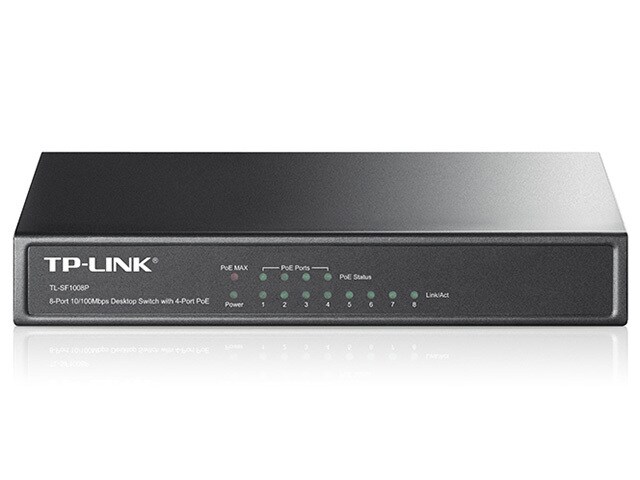 TP LINK TL SF1008P 8 Port Desktop Switch with 4 PoE Ports
