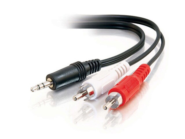 C2G 39942 0.91m 3ft Value Series One 3.5mm Stereo Male To Two RCA Stereo Male Y Cable