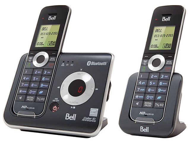 Bell BE6421 2 DECT 6.0 Cordless Phone with 2 Handsets BluetoothÂ® Charcoal Black