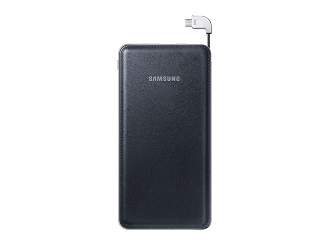 Samsung 9500mAh Portable Power Bank with Retractable Cable Black