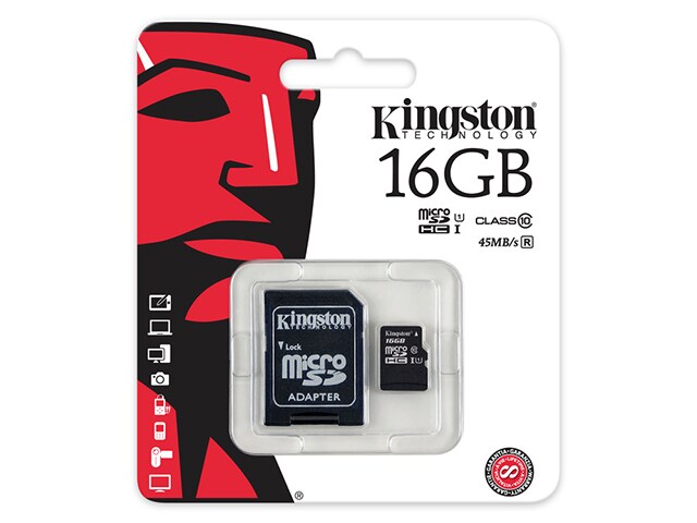 Kingston 16GB microSDHC Class 10 Flash Card