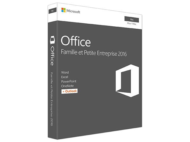 Microsoft Office Home Business 2016 for Mac 1 Mac French On sale with purchase of a PC Laptop or Tablet