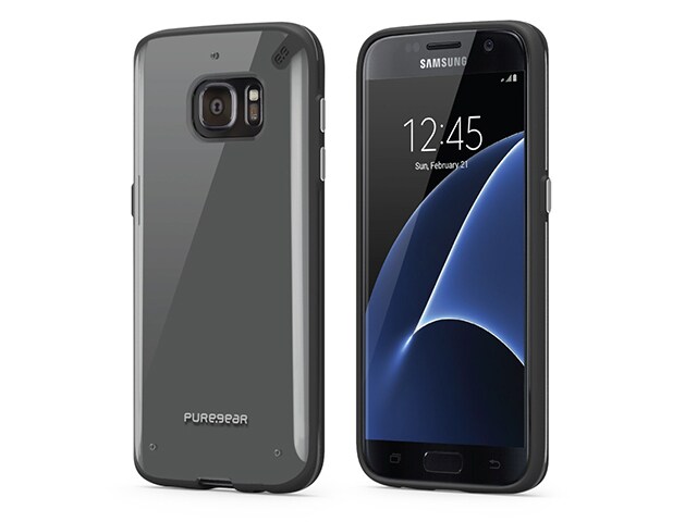 PureGear Slim Shell Case for Samsung Galaxy S7 Black Clear