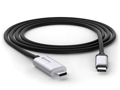 Câble d’alimentation à connexion USB C magnétique à déconnexion rapide de 1,8 m (6 pi) de Griffin — noir et argenté