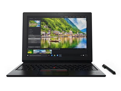 Tablette ThinkPad X1 20GG001KUS 12 po de Lenovo avec processeur à deux cœurs de 1,1 GHz, disque SSD de 256 Go et Windows 10 Pro - noir