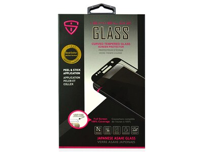 Protecteur d’écran en verre trempé et courbé de iShieldz pour Galaxy S7 de Samsung - noir